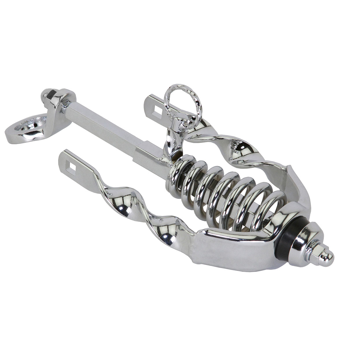 Spring Fork Slammer W/Flat Twisted Extended Crown Chrome.